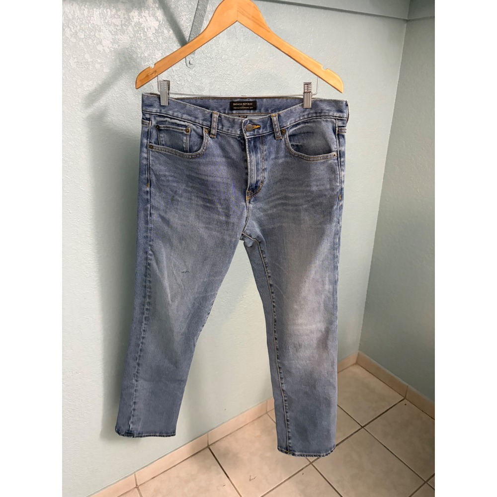 Banana Republic Premium Performance Jeans Mens‎ 34x34 Medium Wash Straight Leg